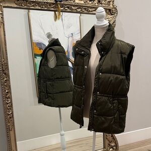 Olive Puffer Vest